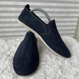 Alpargatus Canvas Slip on perforated fabric shoes, made in Spain, size EU40/US 7